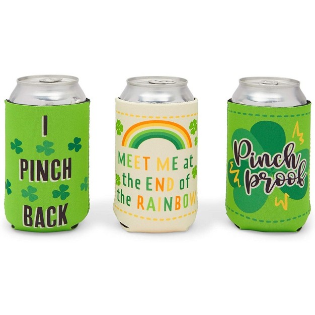 Sparkle And Bash 12 Pack Can Cooler Bottle Holder For St Patrick Day Party 2 5 X 4 3 In