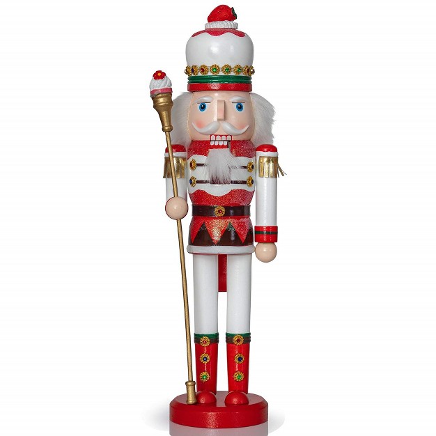 Ornativity Strawberry Toy Soldier Wooden Nutcracker 15 In