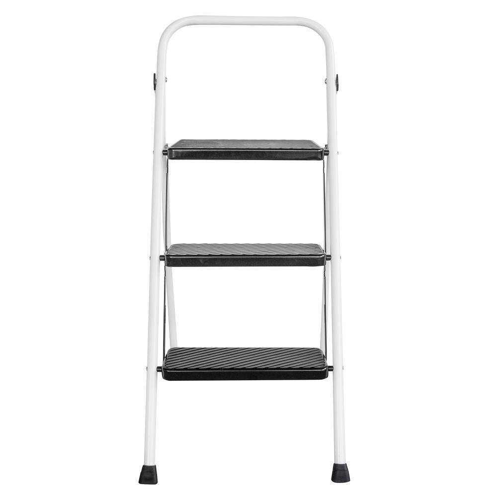 AmeriHome 3-Step Metal Folding Utility Step Stool Ladder with 200 lbs. Capacity 808230