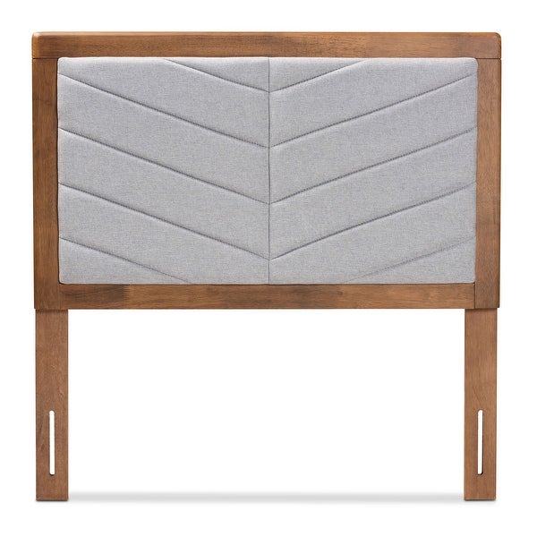 Iden Modern and Contemporary Fabric and Wood Twin Headboard in Grey - - 34446098