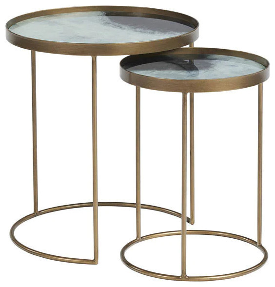 Ulyana Nesting Tables  Set of 2   Modern   Coffee And Accent Tables   by Rustic Home Furniture Deco  Houzz