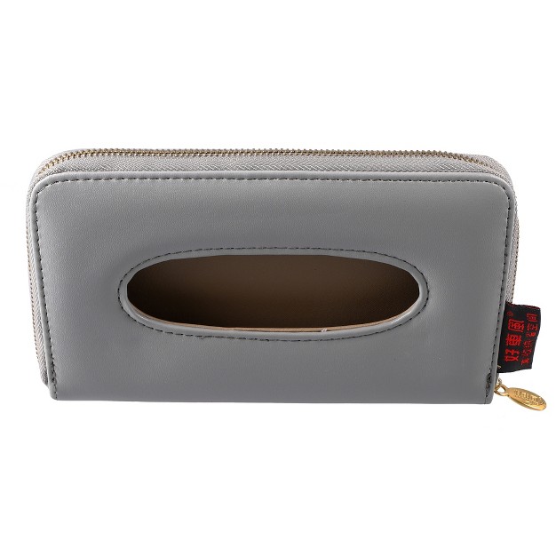 Unique Bargains Car Sun Visor Backseat Tissue Napkin Box Holder Case Pu Leather For Vehicle Suv Truck Rv