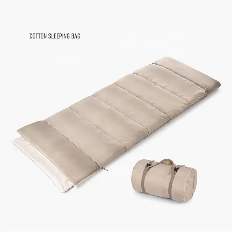 Low MOQ Custom Adult outdoor envelope camping sleeping bag polyester outdoor sleeping bag