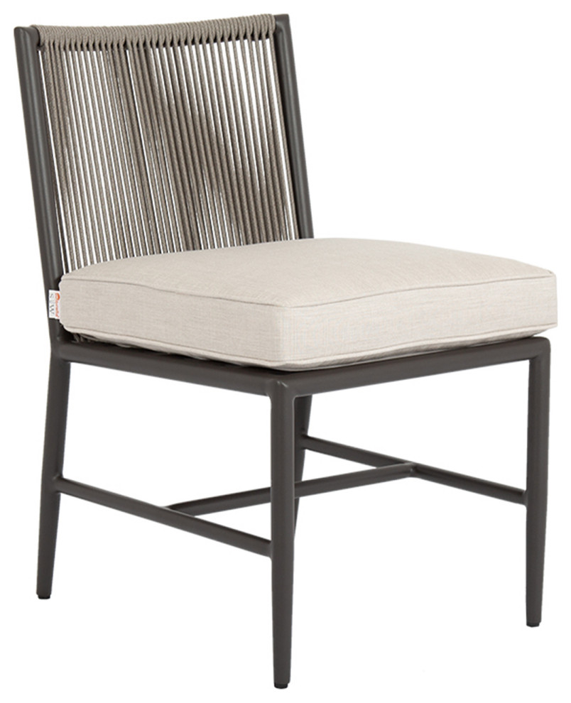 Pietra Armless Dining Chair   Beach Style   Outdoor Dining Chairs   by Sunset West Outdoor Furniture  Houzz