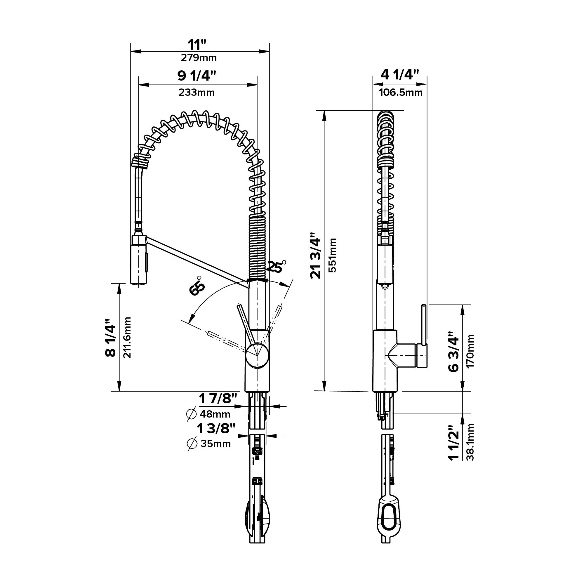 Kraus Oletto Contemporary Single Handle Pull Down Kitchen Sink Faucet， Chrome