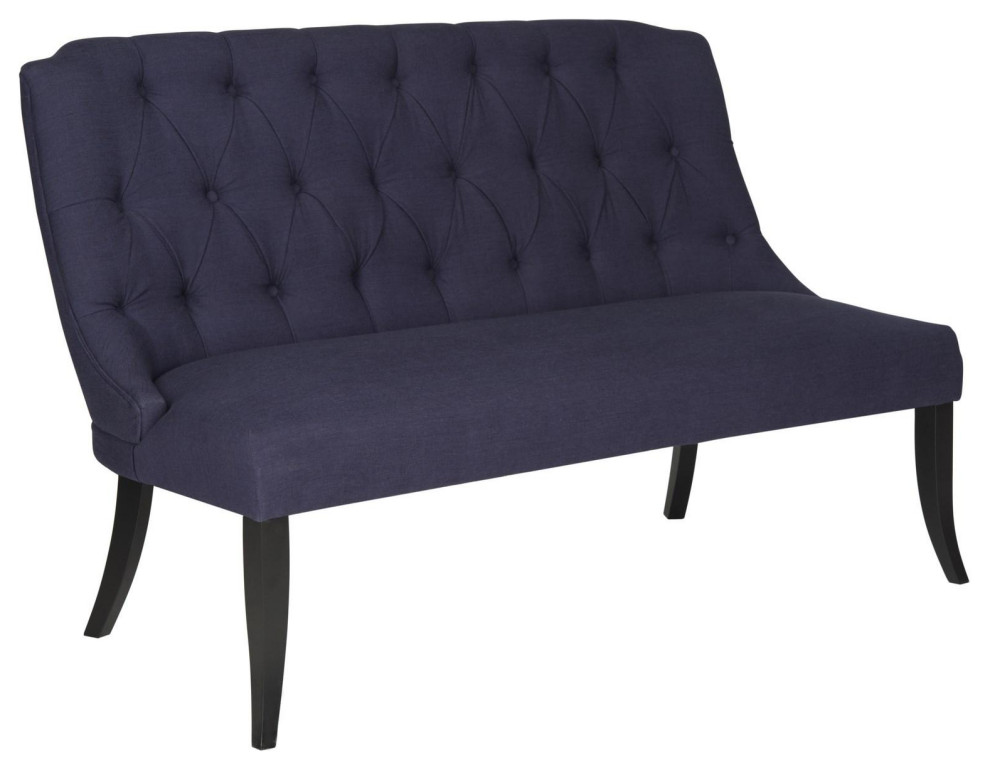 Haley Settee Navy Blue   Transitional   Loveseats   by Peachtree Fine Furniture  Houzz