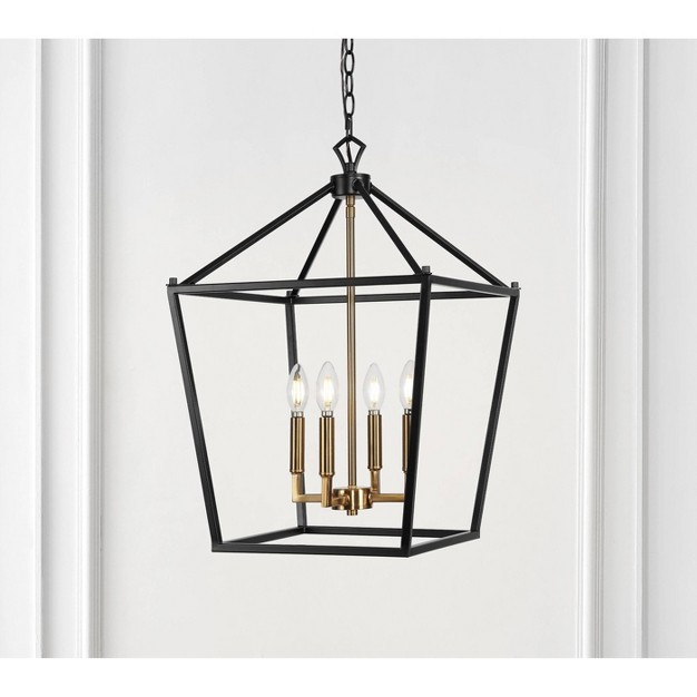 Metal Pagoda Lantern Pendant includes Led Light Bulb Jonathan Y