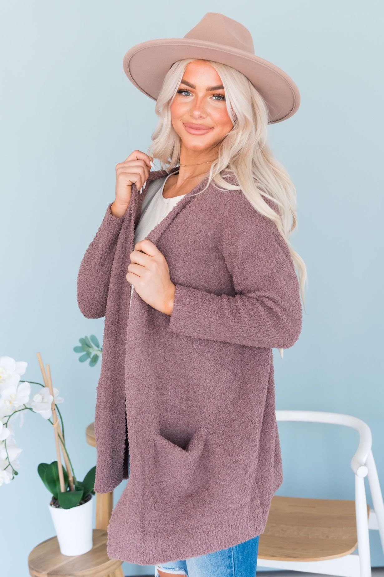 Warm & Fuzzy Modest Cardigan