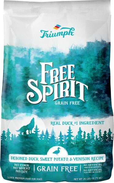 Triumph Free Spirit Grain-Free Deboned Duck， Sweet Potato and Venison Recipe Dry Dog Food