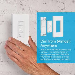 Lutron Caseta Smart Dimmer Switch for Wall  Ceiling Lights 150W LED White (PD-6WCL-WH-R-4) (4-Pack) PD-6WCL-WH-R-4