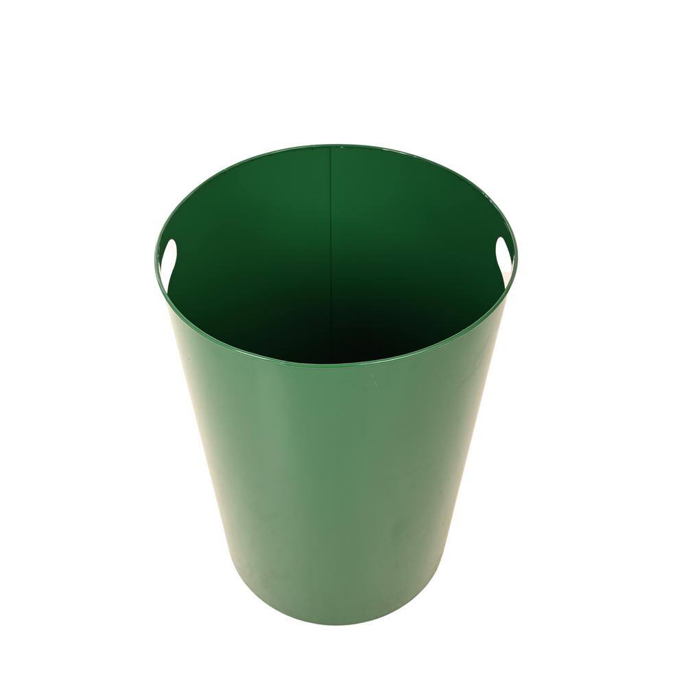 Alpine Industries 38 Gal. Green Outdoor Metal Slatted Commercial Trash Receptacle Trash Can 479-38-GRN-MKTCOPY