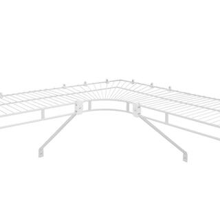 Everbilt 12 in. Fixed Mount Corner Shelf and Rod 90188