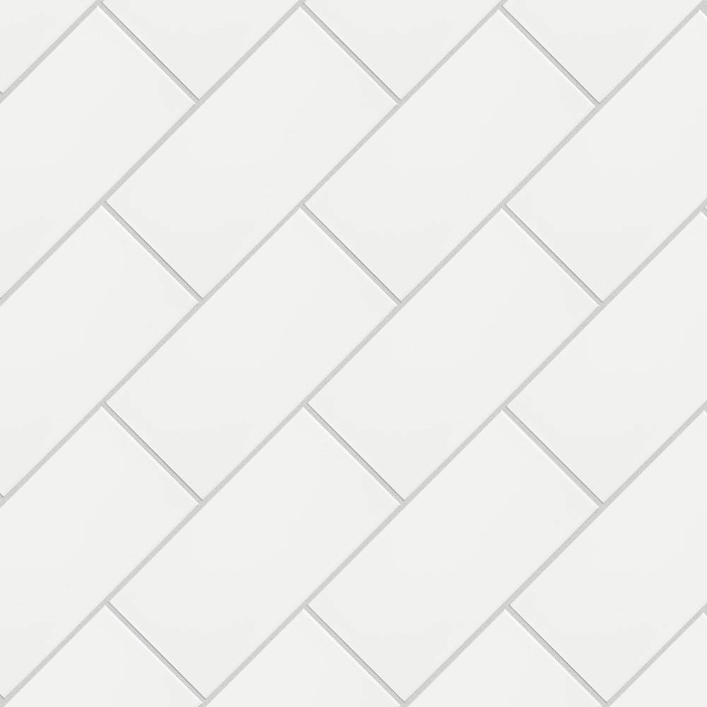 Merola Tile Projectos White 3-78 in. x 7-34 in. Ceramic Floor and Wall Tile (11.0 sq. ft.Case) FRC8PRNM