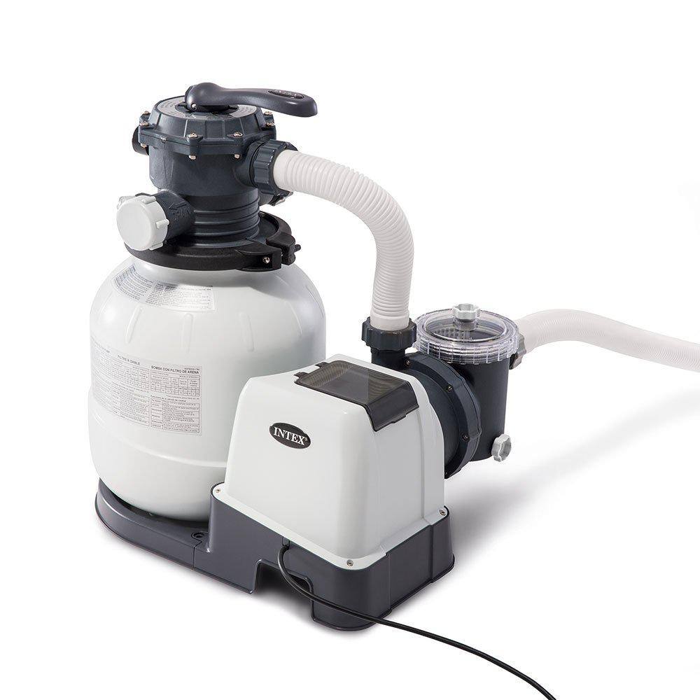 Intex 2100 GPH Above Ground Pool 60 sq. ft. Sand Filter Pump with Deluxe Pool Maintenance Kit 26645EG + 28003E