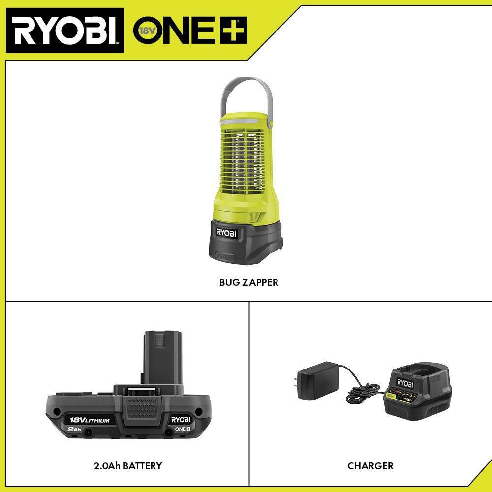 RYOBI ONE+ 18-Volt Cordless Bug Zapper with 2.0 Ah Battery and Charger P29140