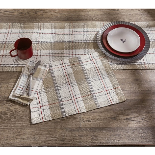 Park Designs Landen Table Runner 72 quot l Off white