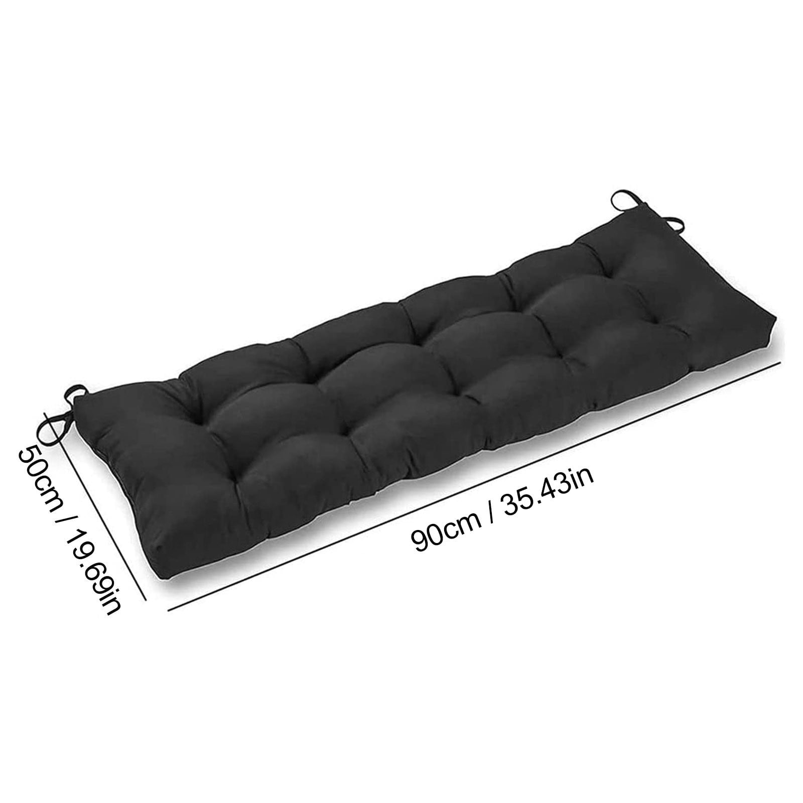 KENBI Black Outdoor Bench Cushion Cotton Garden Furniture