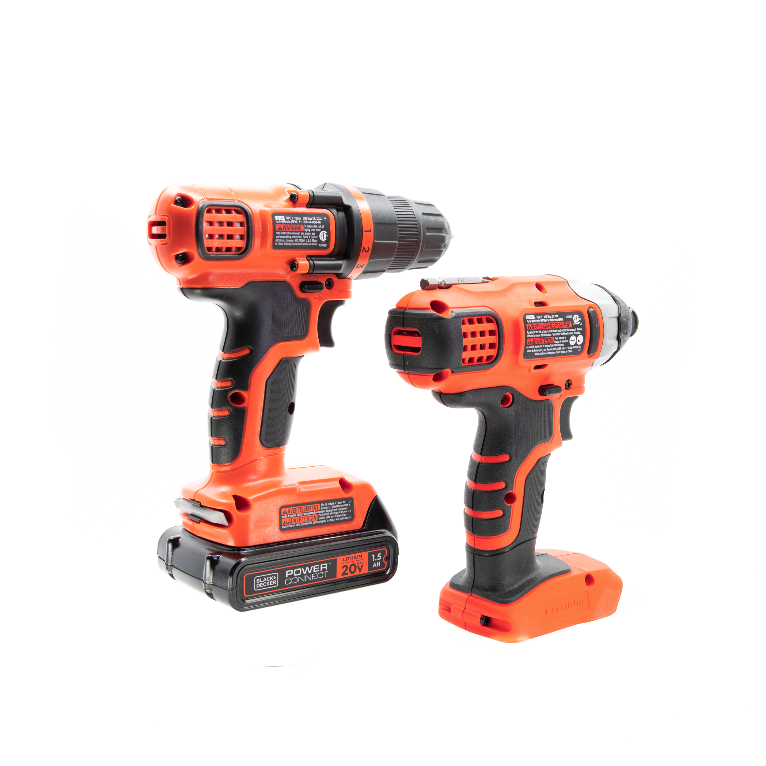 20V MAX* Cordless Drill and Impact Driver, Power Tool Combo Kit with Battery and Charger