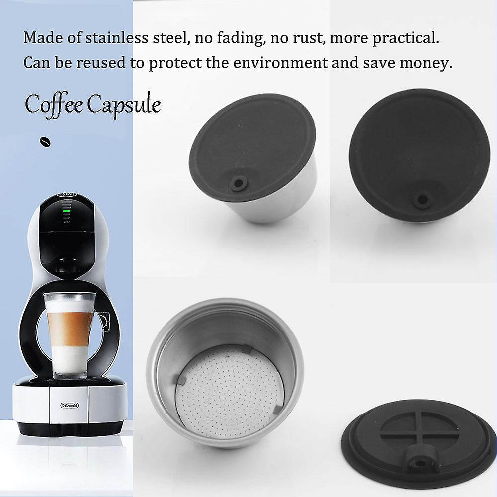 Stainless Steel Fillable Coffee Capsules Reusable Coffee Capsule Cup Filter Set Compatible With Dolce Gusto Edg Lumio Series Coffee Machine Multicolor