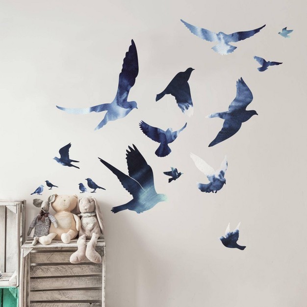 Birds In Flight Peel And Stick Giant Wall Decal Roommates