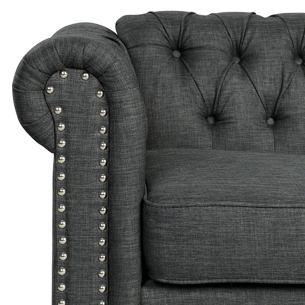 Morden Fort Tufted Upholstered Chesterfield Armchair