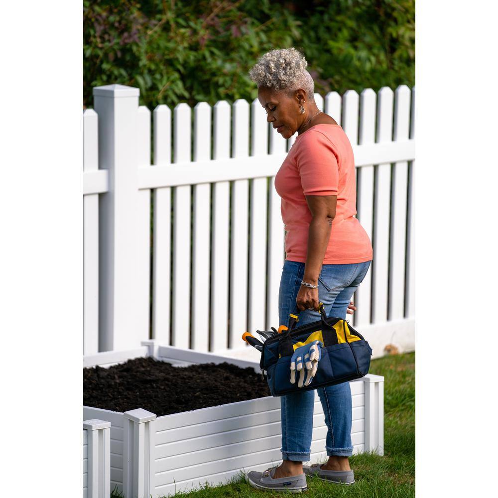 Suncast 4 ft. x 4 ft. Plastic Raised Garden Bed (2-Pack) RB4411W