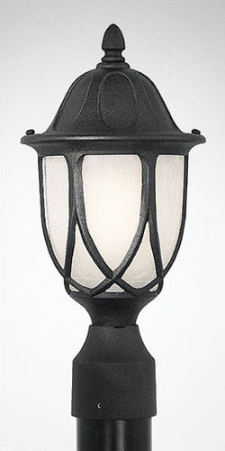 Capella 1 Light Post Light or Accessories in Black   Traditional   Post Lights   by Buildcom  Houzz