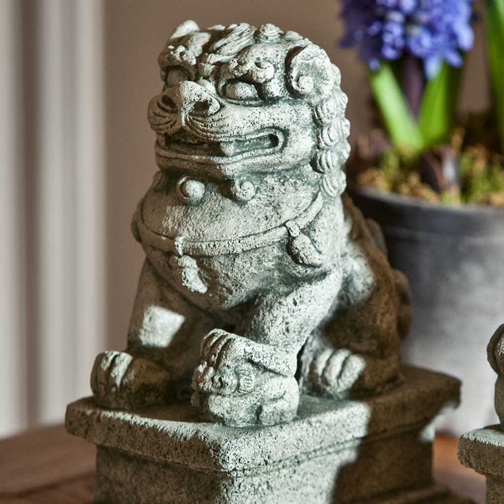 Campania International Small Temple Foo Dog Left Statue