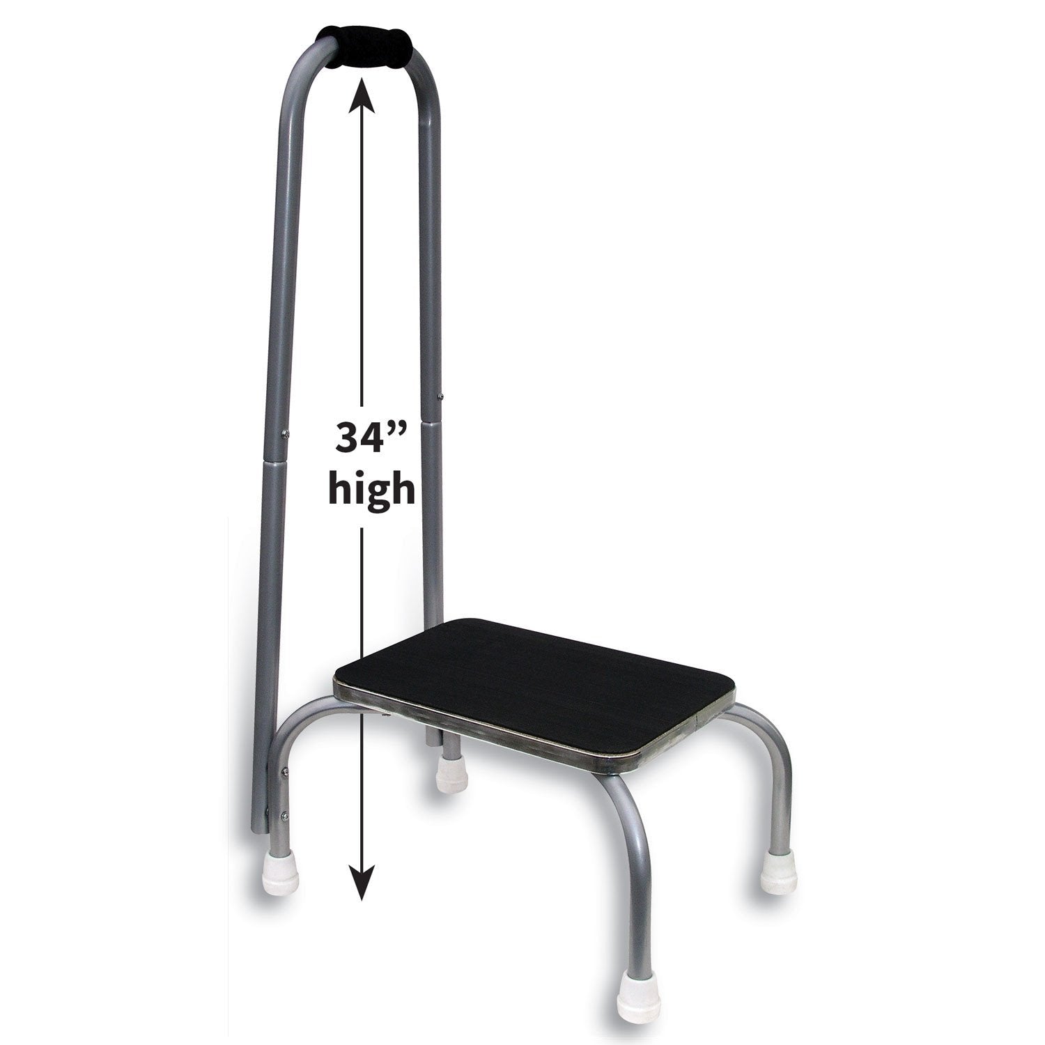 JSNY Support Safety Step Stool with Long Handle for Senior Handicapped Rubberized Platform Great for Kitchen, Workroom & office By Etna