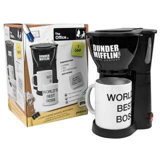 Uncanny Brands The Office Single Cup Black Drip Coffee Maker with Mug CM-OFF-OF1