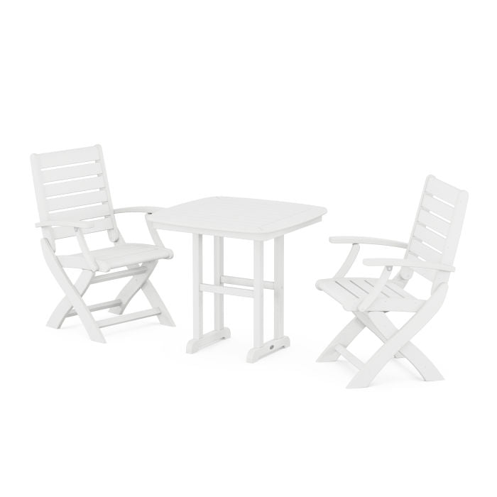 Polywood Signature Folding Chair 3-Piece Dining Set PWS1224-1