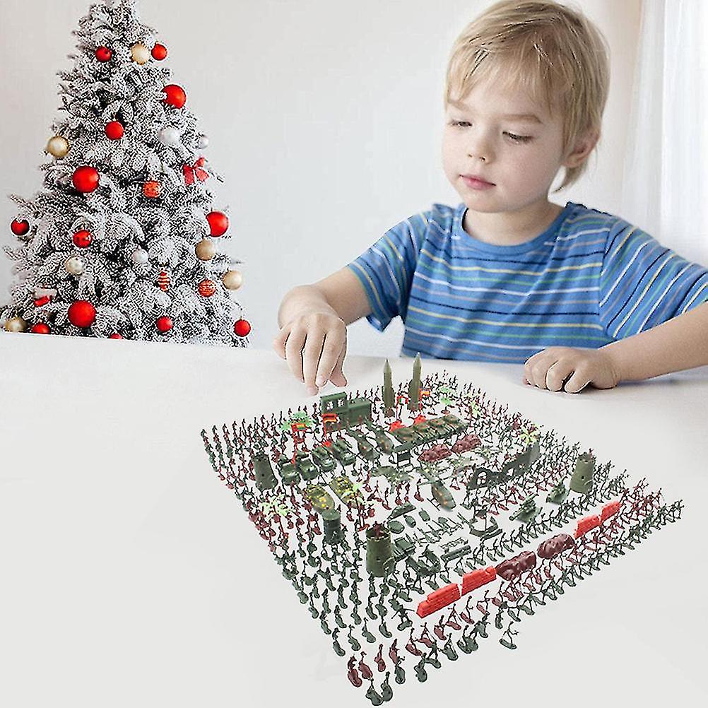 519 Pcs Mini Soldier Men Toy Soldier Playset with Accessories Mini Soldier Model Toys Action Figures for Kids Adults