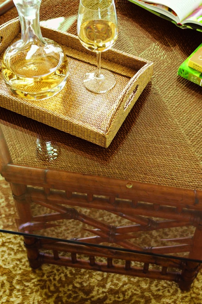 Emma Mason Signature Wintervale Cocktail Table w/Glass Top   Tropical   Coffee Tables   by Emma Mason  Houzz