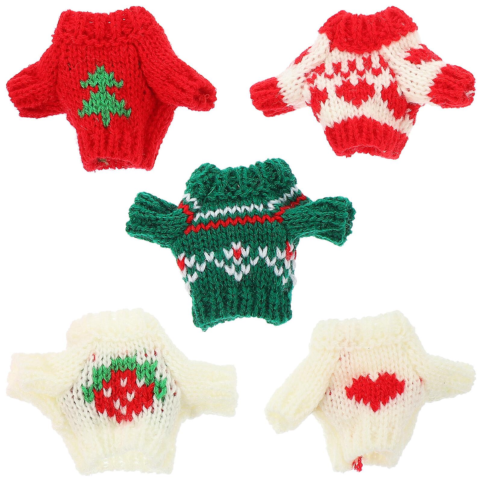 5 Pcs Doll Dress-up Sweaters Doll Decorative Clothes Doll Winter Outfits Replaceable Doll Clothes