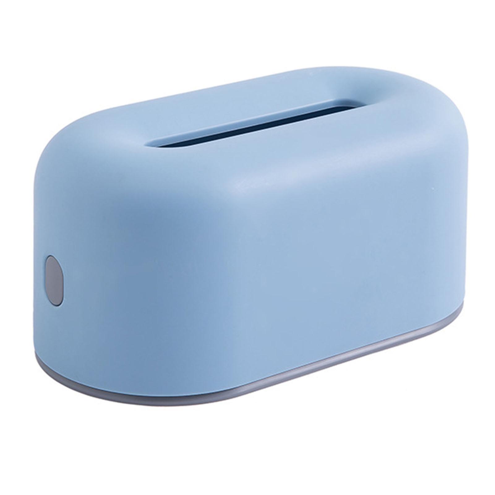 Nordic Ins Plastic Tissue Box Simple Paper Holder Dispenser Home Storage Case for Home Dormitory Bedroom Coffee Table Restaurant Sky Blue