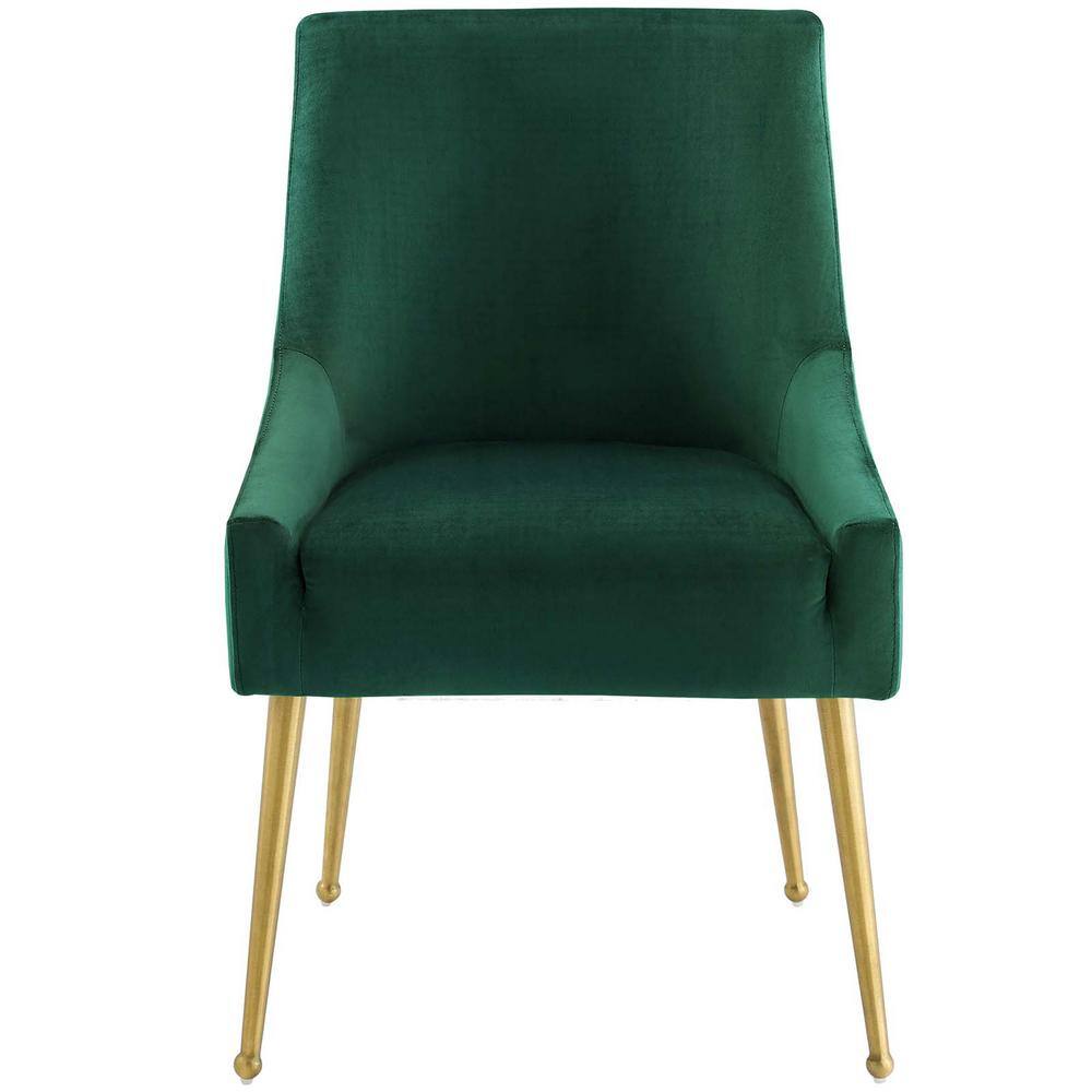 MODWAY Discern Green Upholstered Performance Velvet Dining Chair EEI-3508-GRN