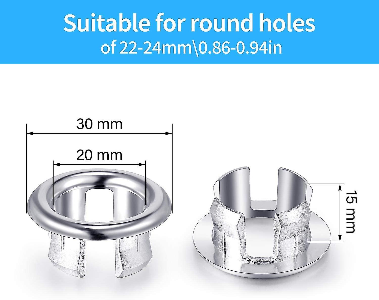 Other Sink Accessory 6 Pieces Sink Overflow Rings， Decorative Kitchen Bathroom Sink Round Overflow Overflow Cover Drain Plug Lid Insert Hole Scrollsqy