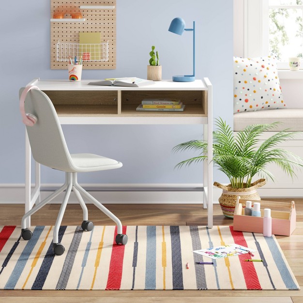 Striped Kids x27 Rug Red blue