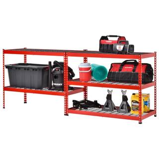 Husky 5-Tier Heavy Duty Steel Garage Storage Shelving Unit in Red (48 in. W x 78 in. H x 24 in. D) MR482478W5-R