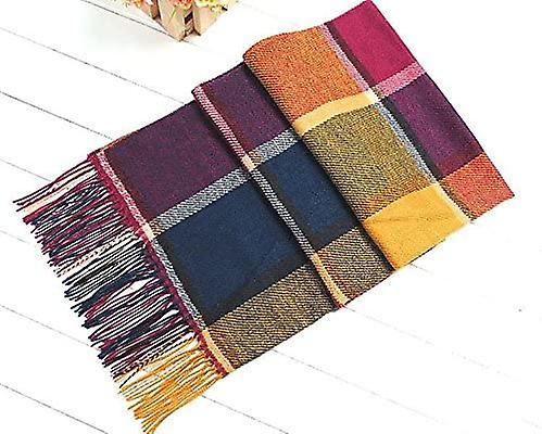 Women's Fashion Long Shawl Big Grid Winter Warm Lattice Large Scarf Colour -