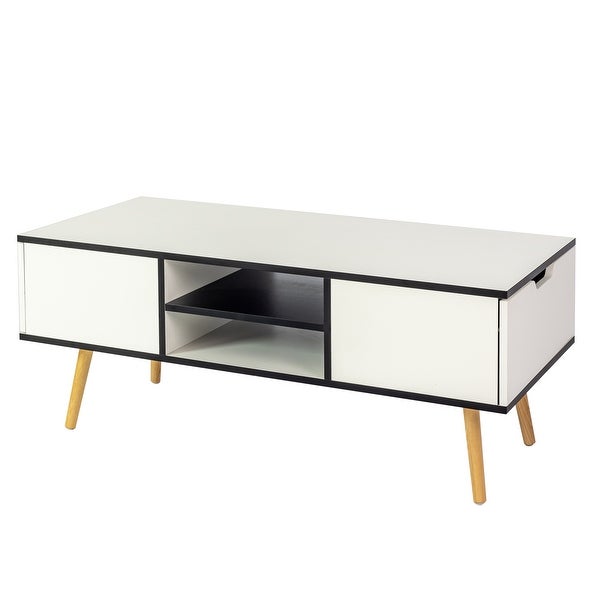 Coffee table， computer table， solid wooden leg support， large storage space， suitable for living room， dining room