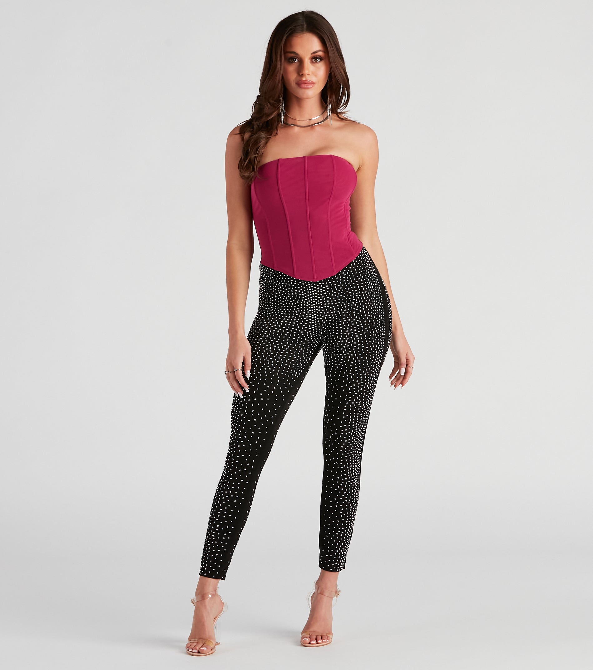 On The Dance Floor Rhinestone Leggings