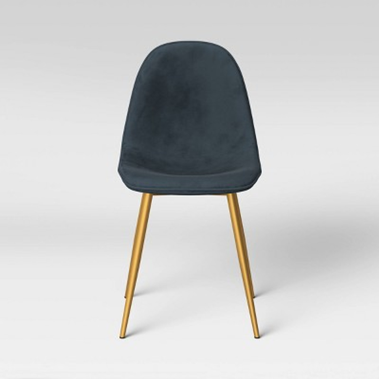 2pk Copley Velvet Dining Chair Blue/Brass - Project 62