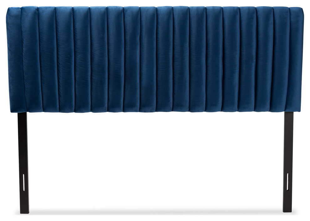 Jareth Contemporary Velvet Fabric Upholstered Headboard   Transitional   Headboards   by Baxton Studio  Houzz