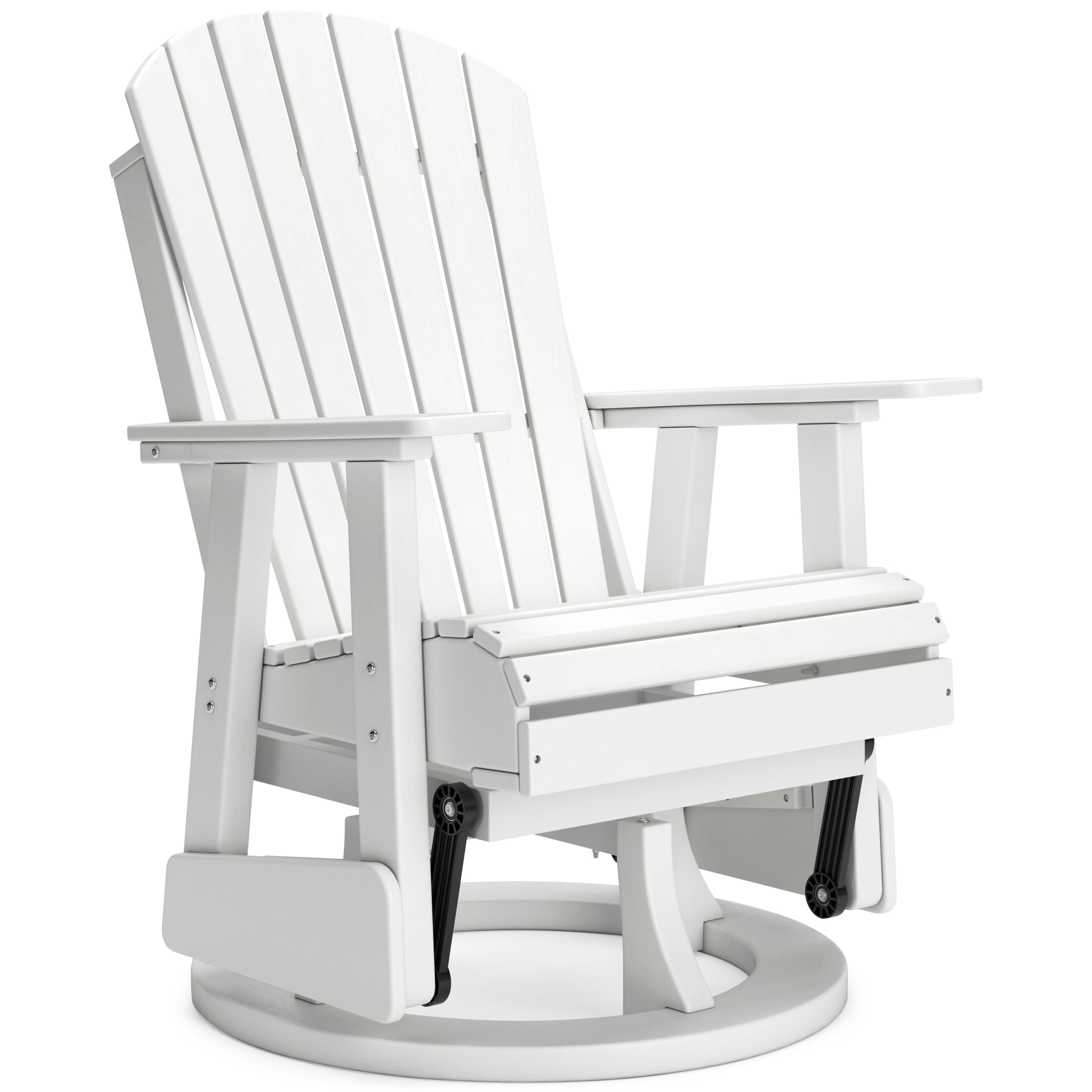 Poly White 4pc Outdoor Seating Set (Loveseat +2 Swivel Chairs +Coffee Table)