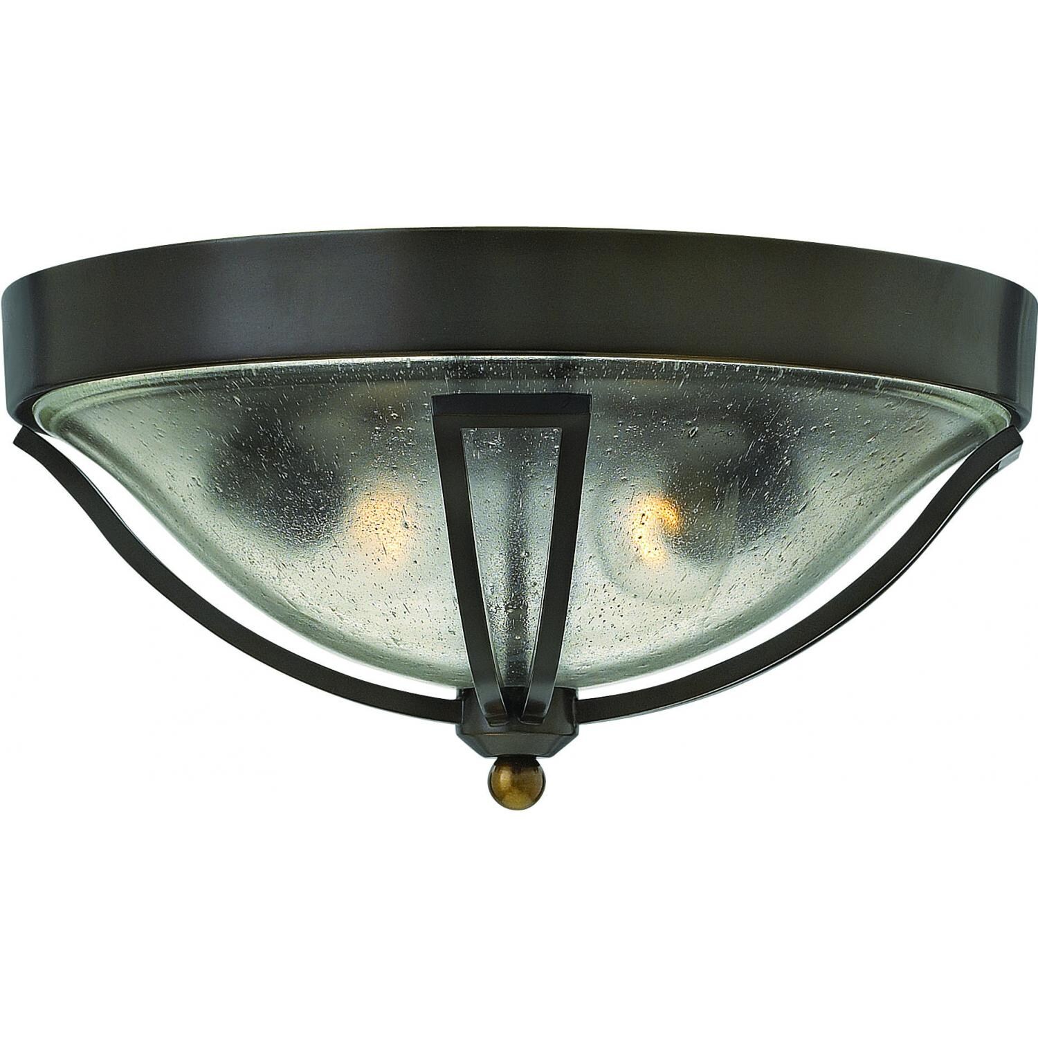 Hinkley Lighting Bolla Two Light 17-Inch Outdoor Ceiling Light W/ Clear Glass