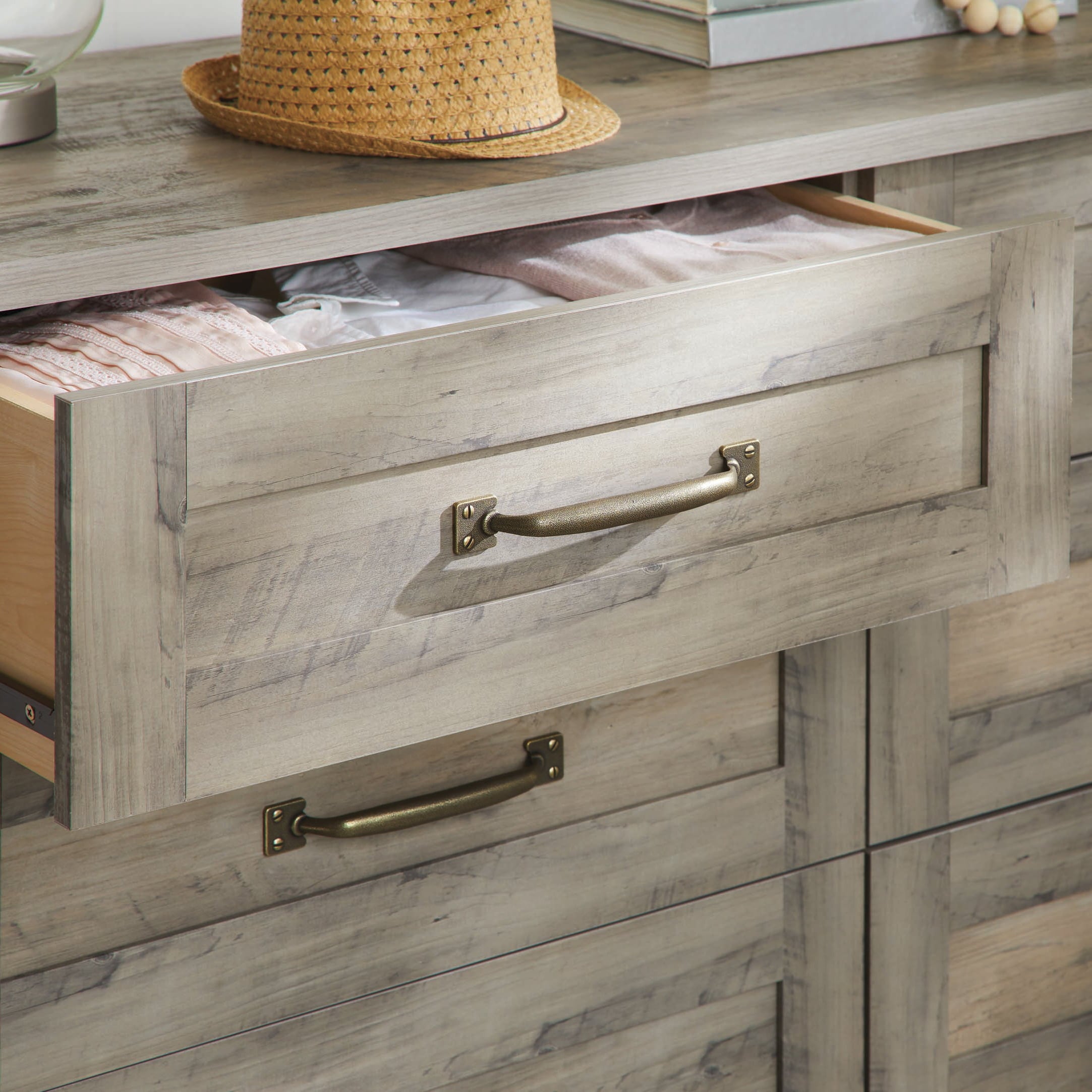 Better Homes & Gardens Modern Farmhouse 6 - Drawer Dresser, Rustic Gray Finish