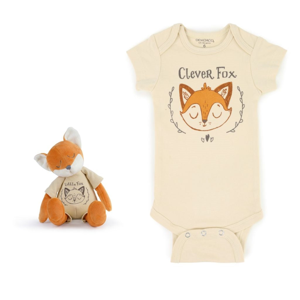 Clever Fox Snuggle Buddy Onesie and Plush Toy Set