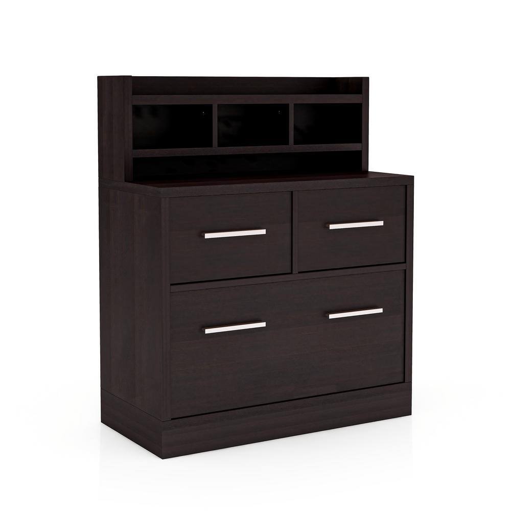 Furniture of America Tabago Cappuccino File Cabinet with 4-Shelf IDI-13643