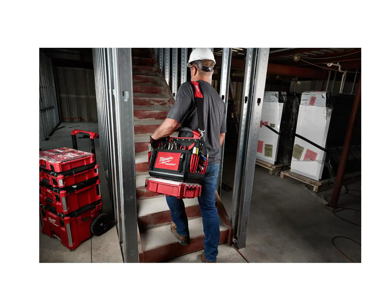 Milwaukee 48-22-8315-48-22-6625 15 in. PACKOUT Tote with 25 ft. Compact Tape Measure